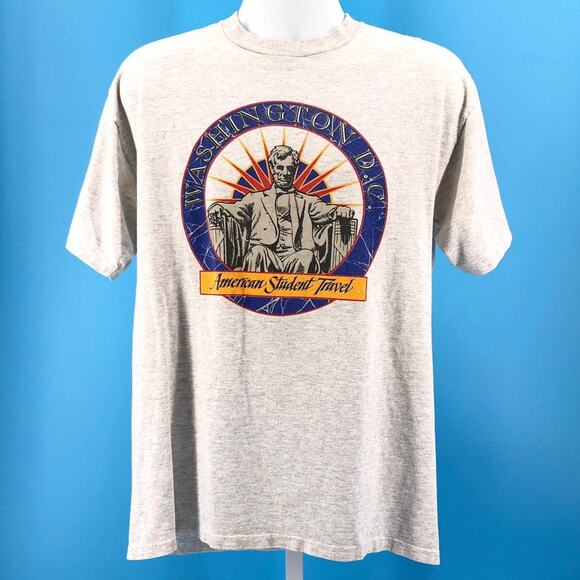 90s Washington DC American Student Travel tshirt 1990s vintage - Picture 1 of 5